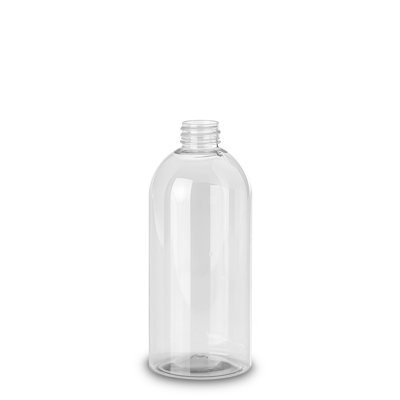 500 ml Boston Round - PET - klar - 28/410