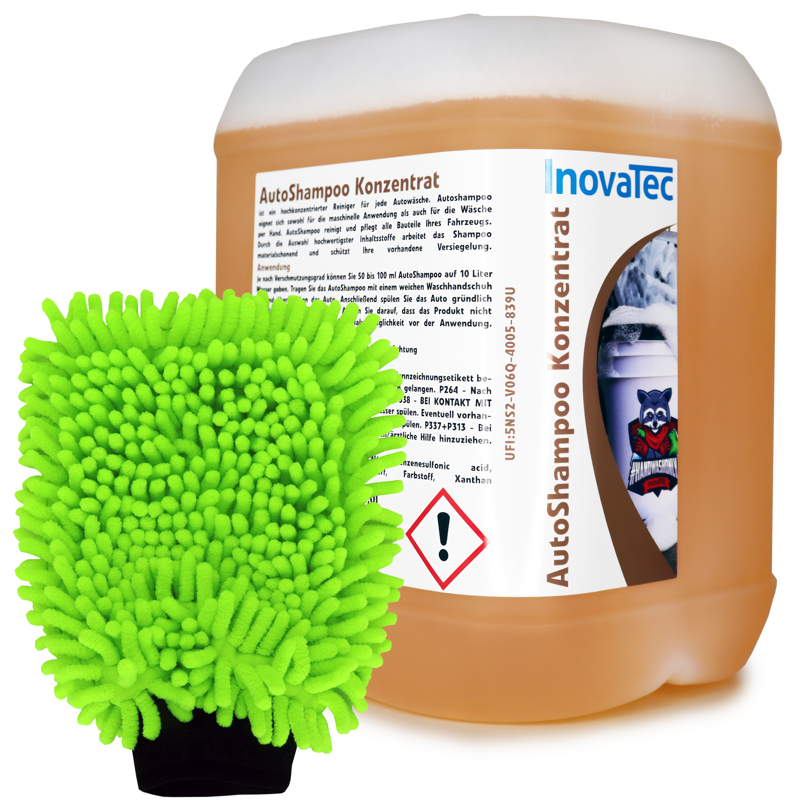 Autoshampoo 5L RastaGreen Waschhandschuh
