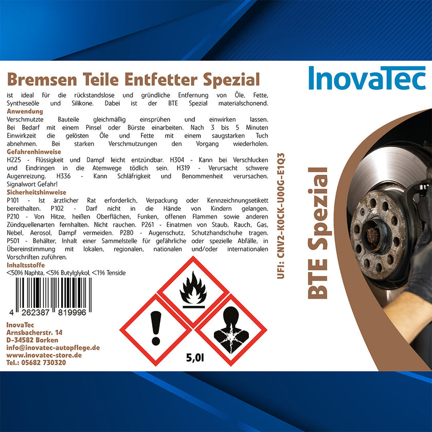 BTE Spezial Bremsen Teile Entfetter