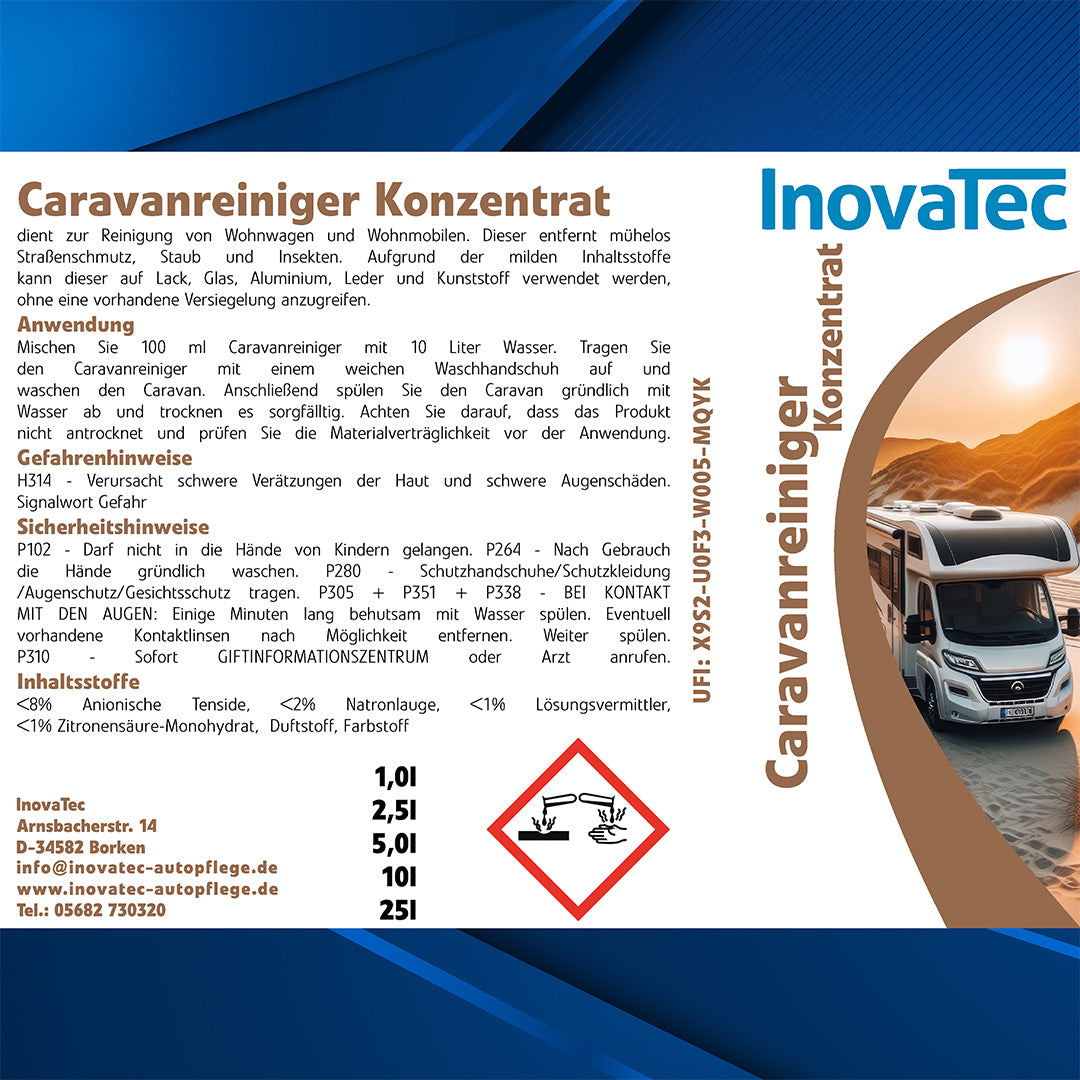 Caravanreiniger - Konzentrat für Wohnwagen & Wohnmobile
